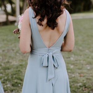 JENN MAXI DRESS ~ SILVER SAGE CRISP XXS